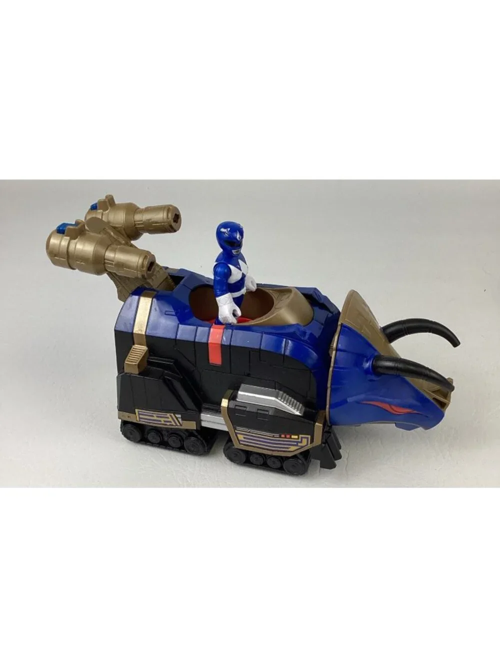 Power Ranger Imaginext Blue Ranger Figure Zord Gold Trim Lot 2015 Fisher Price